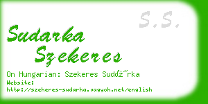 sudarka szekeres business card